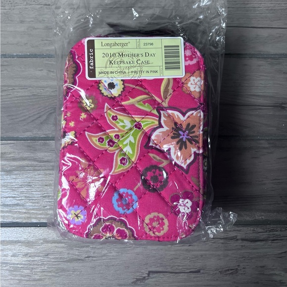 Longaberger NEW 2010 Mother's Day Keepsake Case Pretty in Pink Quilted fabric - Picture 10 of 13